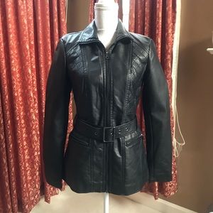 🚫SOLD🚫NWOT Black Faux Leather Jacket